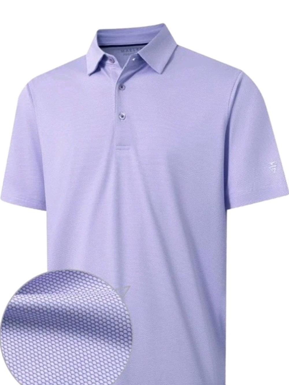Light Purple Men's Polo Shirt